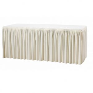 Buffet-Skirting-Kombi 180 x 80 cremeweiß