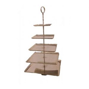 Etagere 5 Ebenen Edelstahl 70 cm hoch