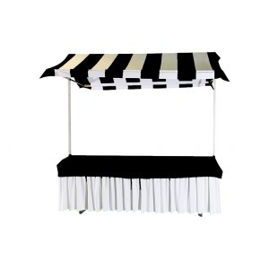 Partystand inkl. Leinenverkleidung