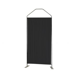 Trennwand Edelstahl/schwarz 100 x 250 cm