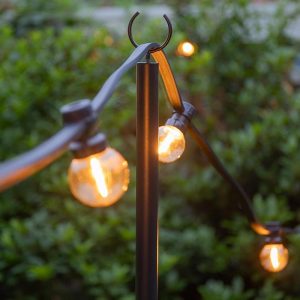 Lichterkettestange schwarz 240cm x 2,5cm Ø